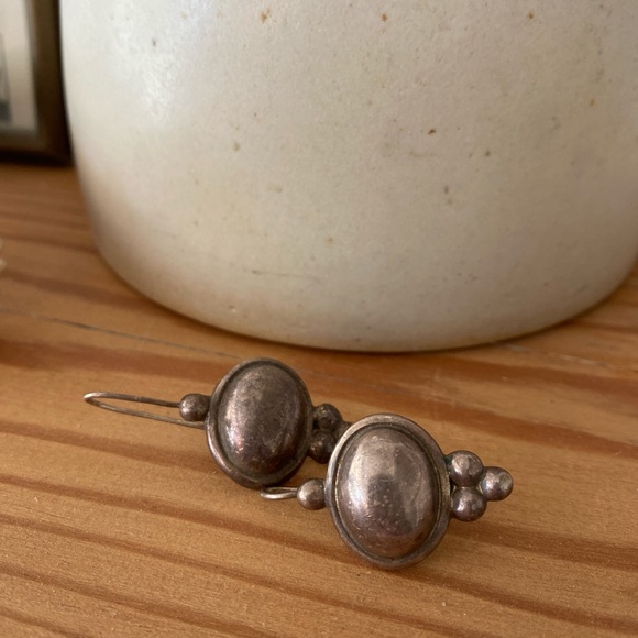 VINTAGE Silver 925 made in Mexico Earrings - Picture 2 of 6